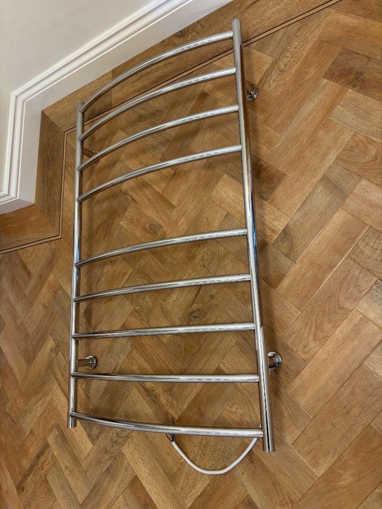 Chrome Curved Electric Towel Radiator