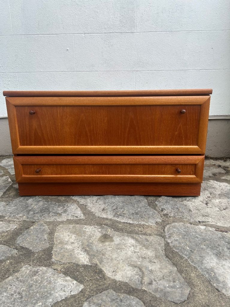 McIntosh teak fall-front media unit