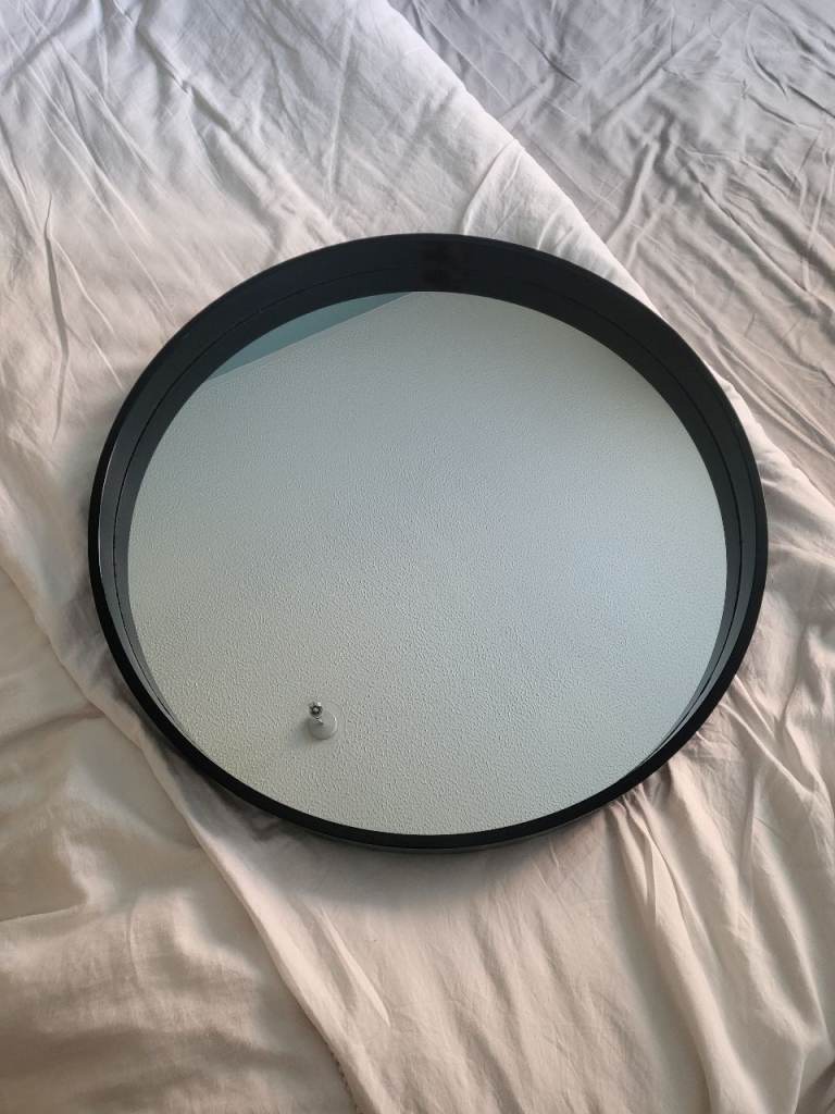 Habitat 'Aimee' Round Mirror - Black 65cm Diameter 