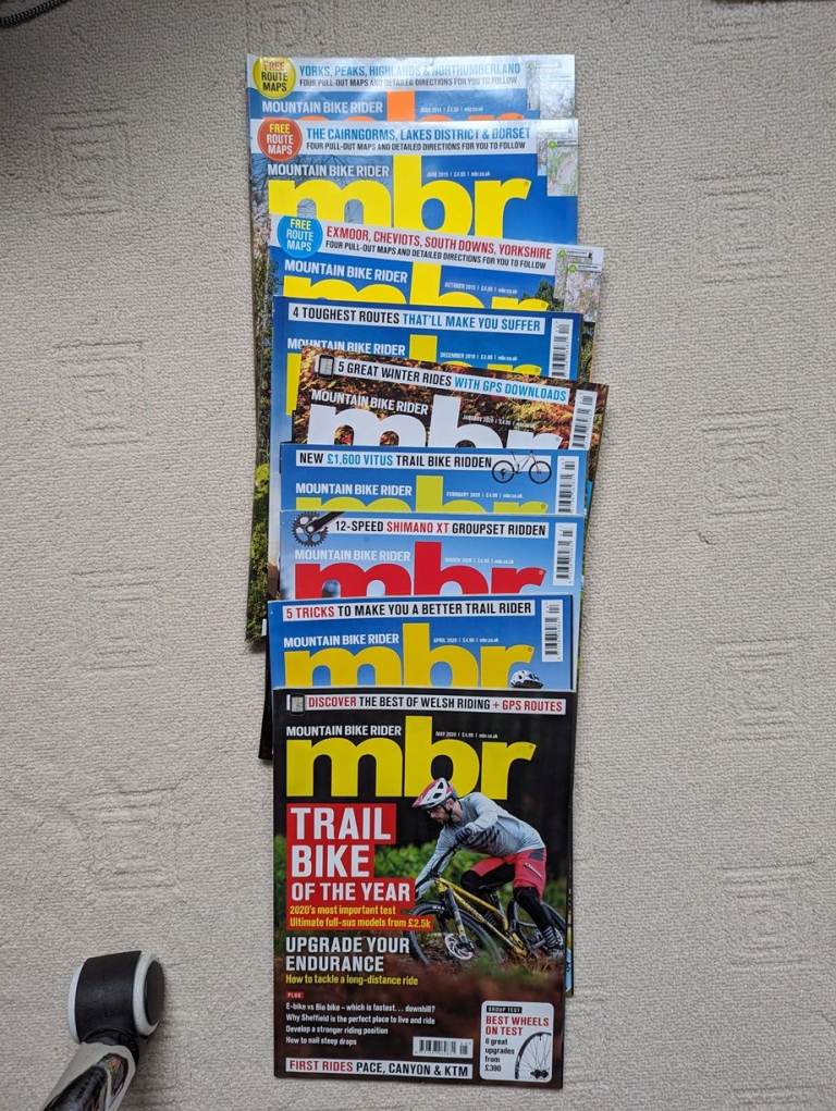 10 Back issues of MOUNTAIN BIKE RIDER magazine from 2015 to 2020 price is FOR ALL
