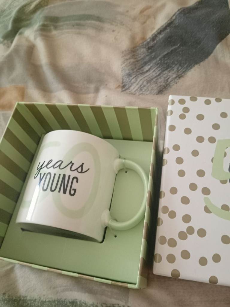 New Ceramic Mug "50 Years Young" in Gift Box