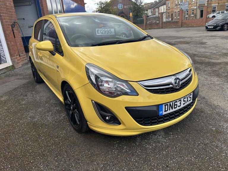 2013, VAUXHALL CORSA 1.4 16V SRi Yellow Manual Petrol