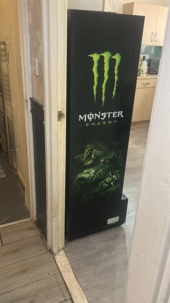 Monster Energy Branded Drinks Fridge - Good Condition
