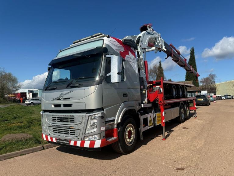 VOLVO FM 500 2014 EURO 6 6X2 FLAT, CORMACH 45 TON REMOTE CRANE, DRAWBAR