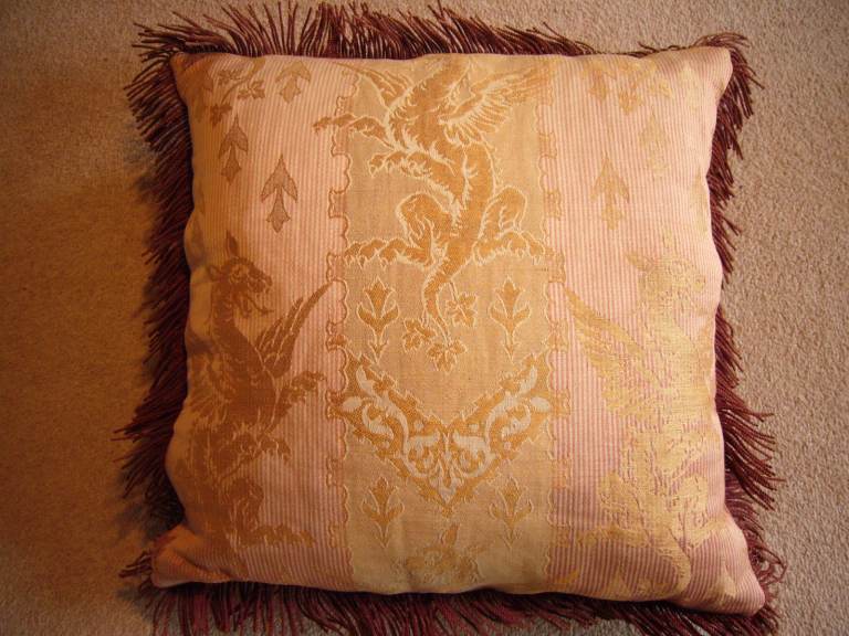 Vintage Silk Brocade Cushion