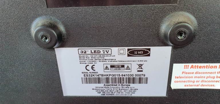 E-motion 32 inch LED TV - Good Condition