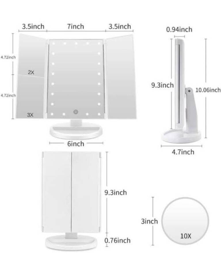 LED Lights Makeup Vanity Mirror 