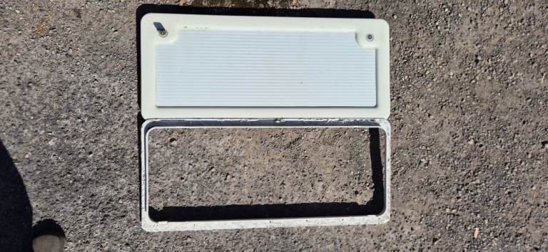 Various side doors with frames and keys for caravan camper motorhome - gas, toilet, storage.