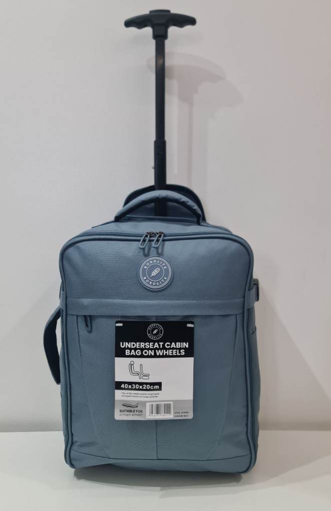 Ryanair Cabin Bag Under Seat 40x30x20cm 2 Wheel Suitcase heavy duty Trolley Bag