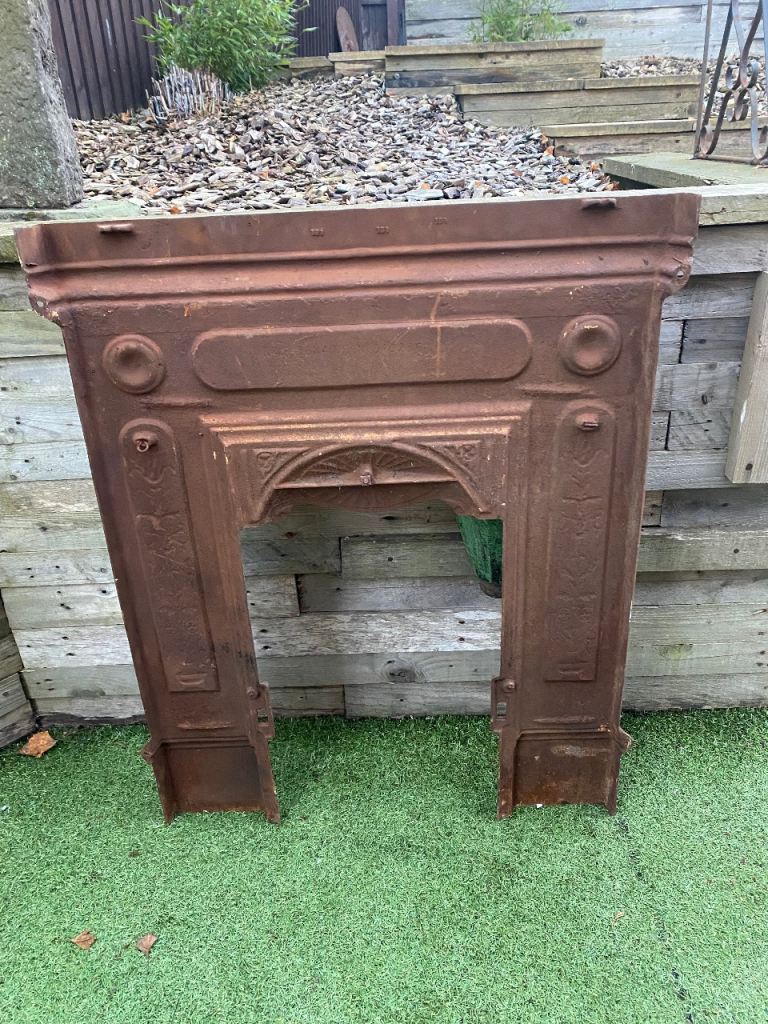 Victorian cast iron fireplace front 