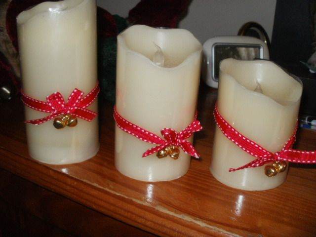 SET OF 3 BATTERY CHRISTMAS LED CANDLES