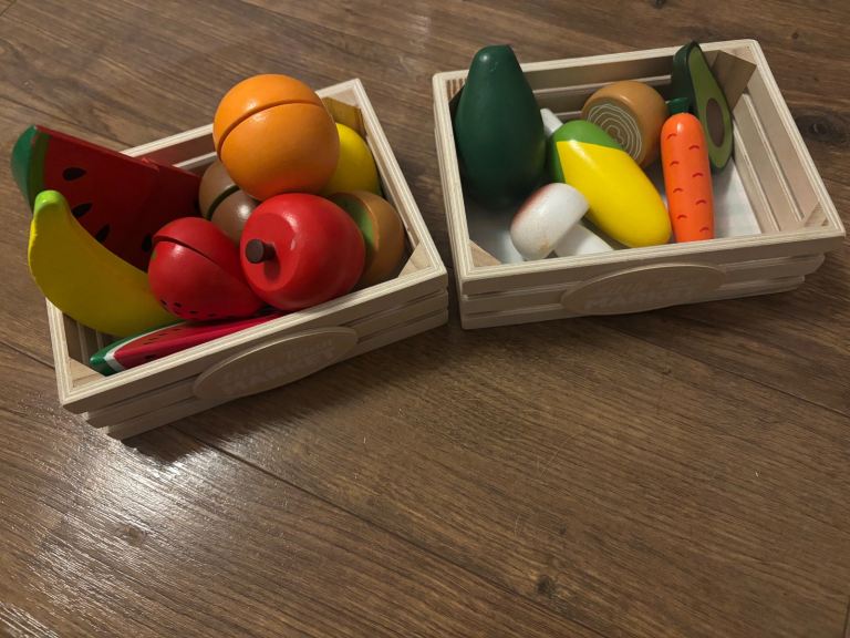 IKEA Duktig Wooden Play Kitchen + Food & Utensils Bundle