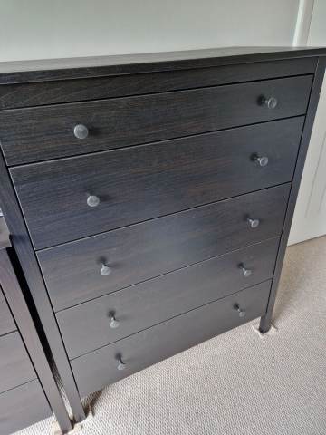koppang 6 drawer dresser black brown Mendocino Dresser - Black Oak