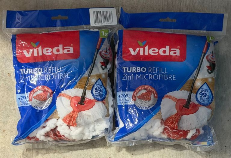 Vileda Turbo 2-in-1 Microfibre Mop Refills