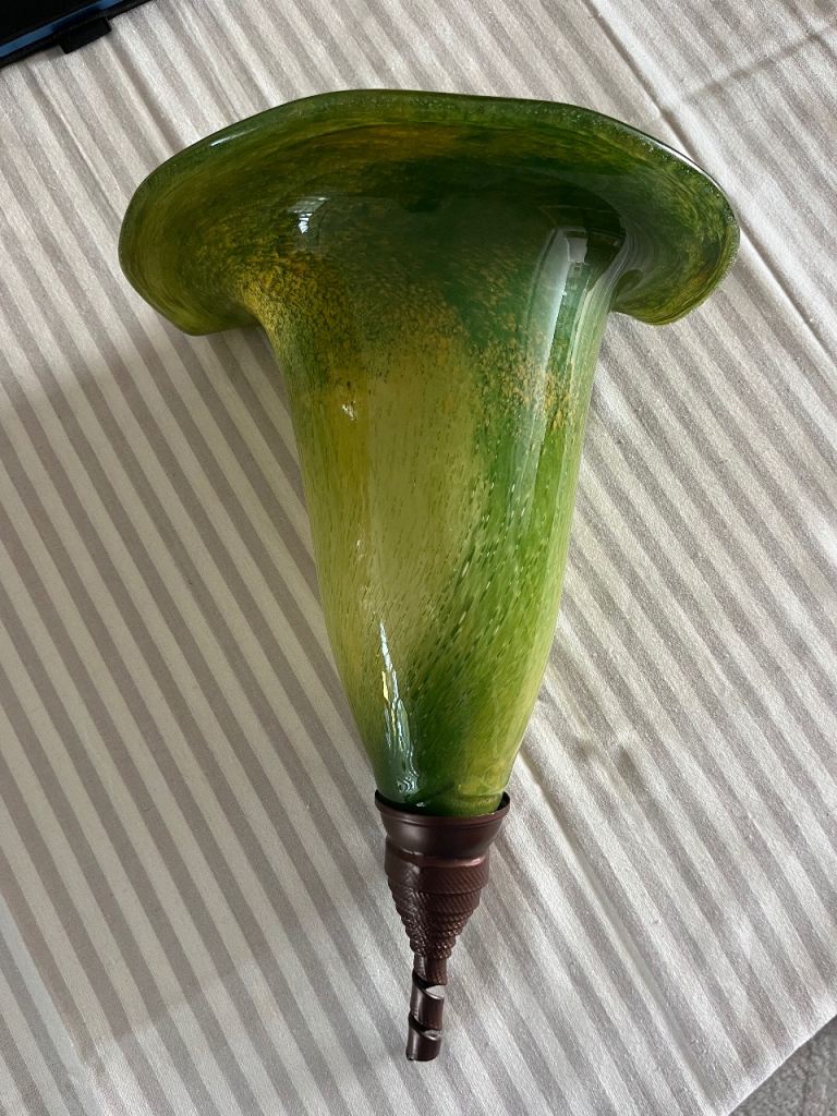 Italian Green Glass Wall Light. 
