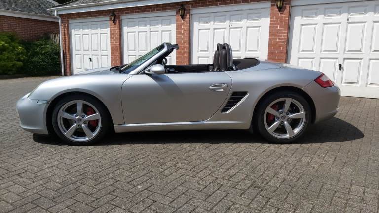 Porsche 987 Boxster 3.4S 6 speed. Arctic Silver Metallic with superb Porsche Service History