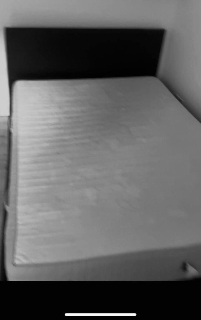 Standard IKEA bed and mattress for pickup in London Soho 