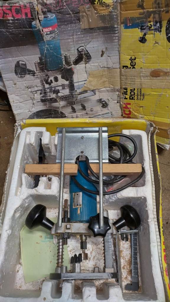 1983 bosch POF 50 plunging router joinery bits 