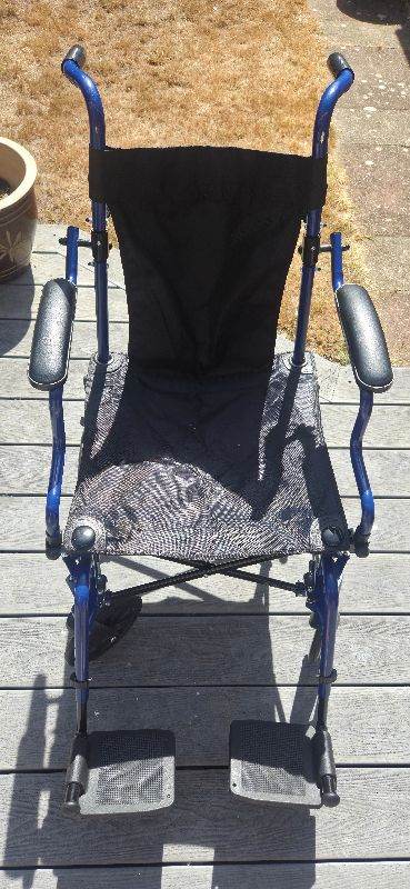 Blue Folding Mobility Chair - Good Condition