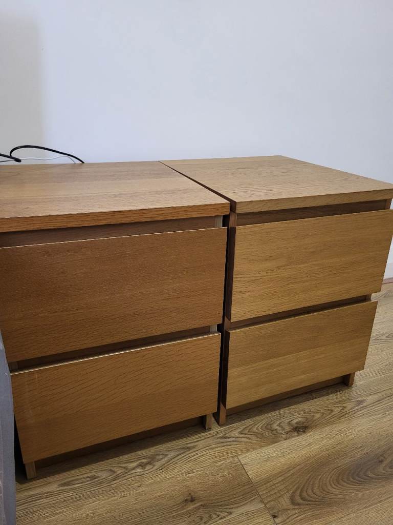 Ikea MALM Bedside Cabinet X2