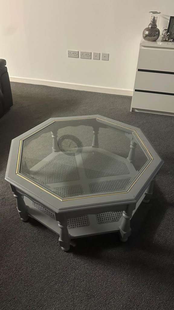 Grey Elegant Octagonal Coffee Table