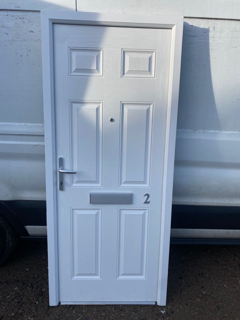 Used Upvc White Front,Back,Garage,Mancave Composite Door 