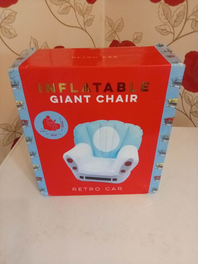 GIANT INFLATABLE RETRO CAR STYLE CHAIR BRAND NEW