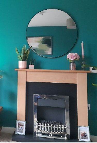 Adam Southwold Fireplace Oak & Black w/ Blenheim Electric Fire in Chrome.