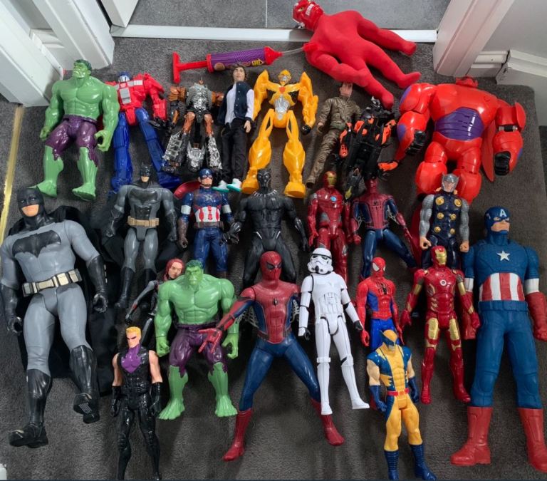 Figures job lot - avengers, marvel, Batman, Spider-Man, transformers