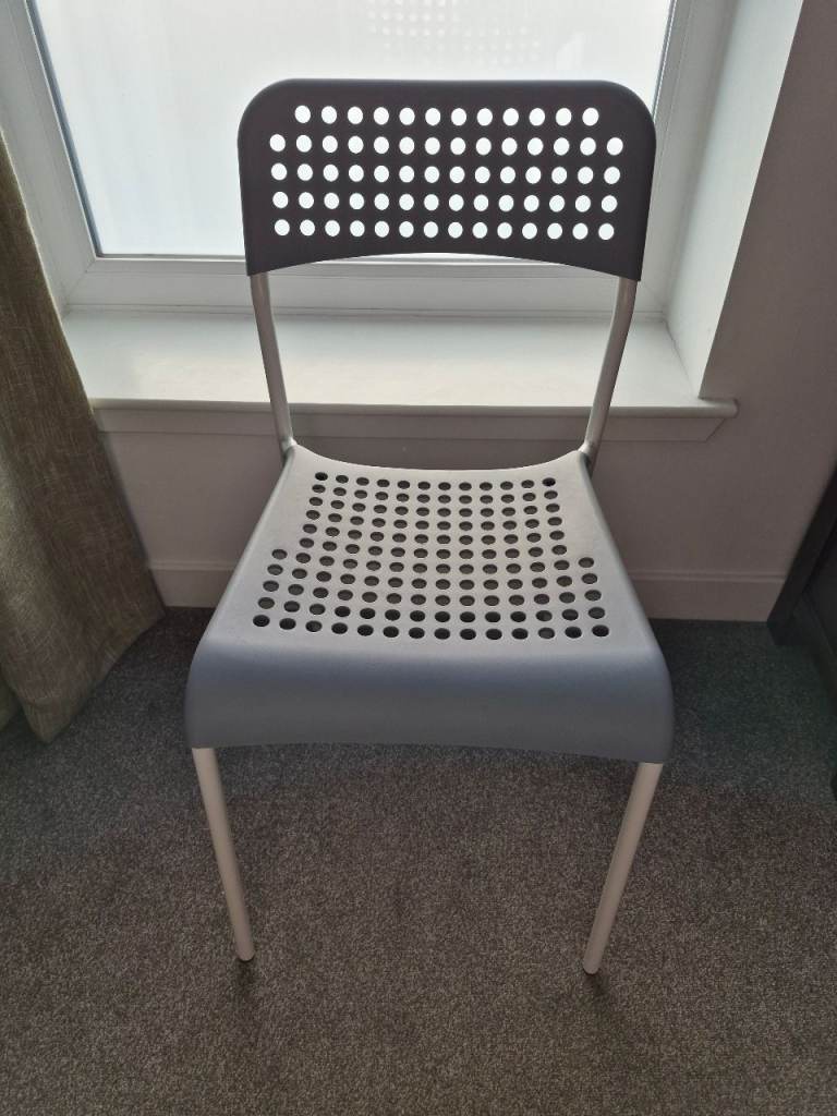 Modern Grey Perforated Chair – Good Condition