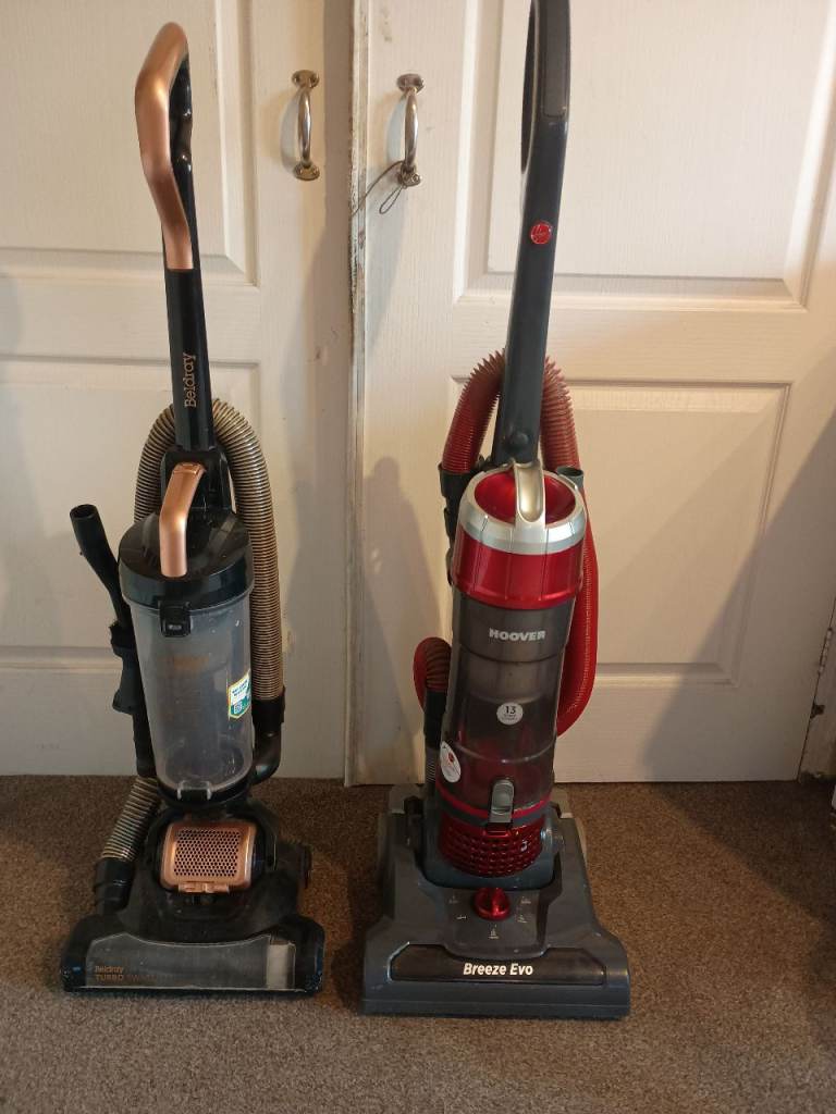 2 x upright bagless vacuum cleaners 
