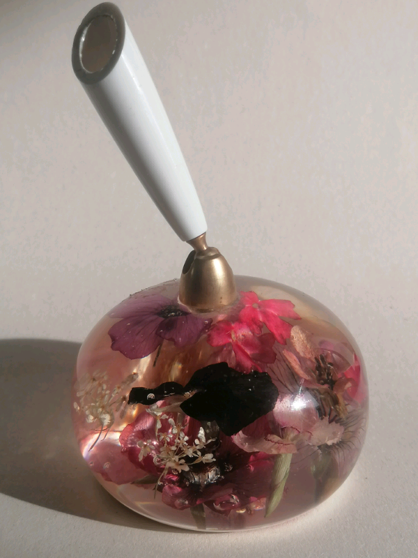  Vintage, 4 - inch glass pencil holder. 