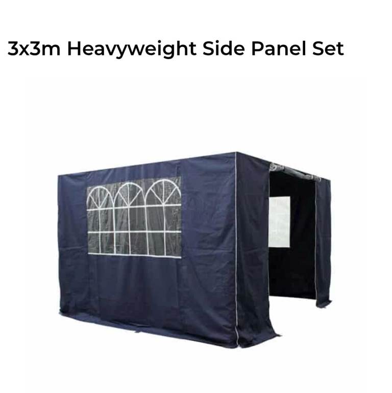 All Seasons Gazebos 3x3heavyweight Side Panel Set Navy Blue, sides only 