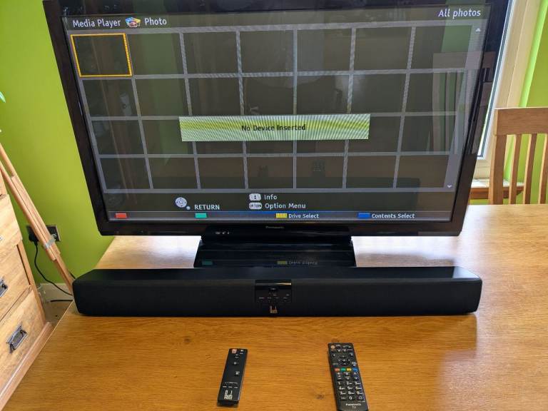 Panasonic TX42X60B Plasma TV with Roth Sub Zero II Soundbar and Remotes – Good Condition
