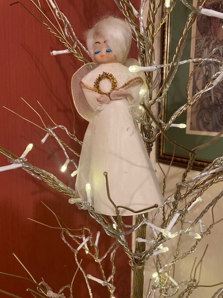 Vintage Retro Angel Christmas Tree Topper Decoration Ornament Xmas 19cm