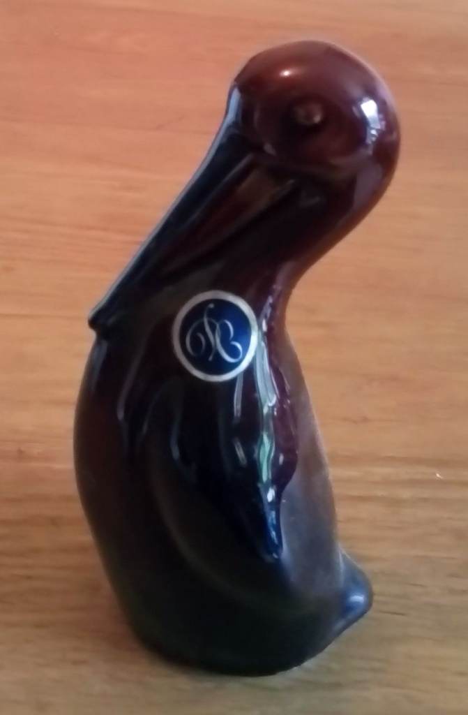 Pelican Bird Brown Glazed 70's Style