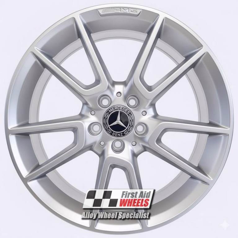 R661S Swap MERCEDES C CLASS 4x 19'' GENUINE AMG BRIGHT SILVER ALLOY WHEELS