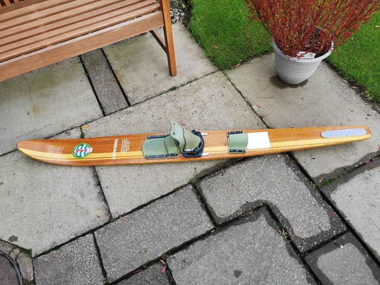 Old Wooden Water Ski – Fair Condition, Great Decor Piece