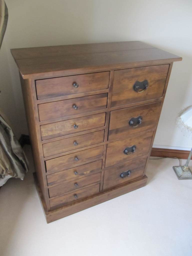 Laura Ashley Garrat Chest of 12 drawers in Dark Chestnut