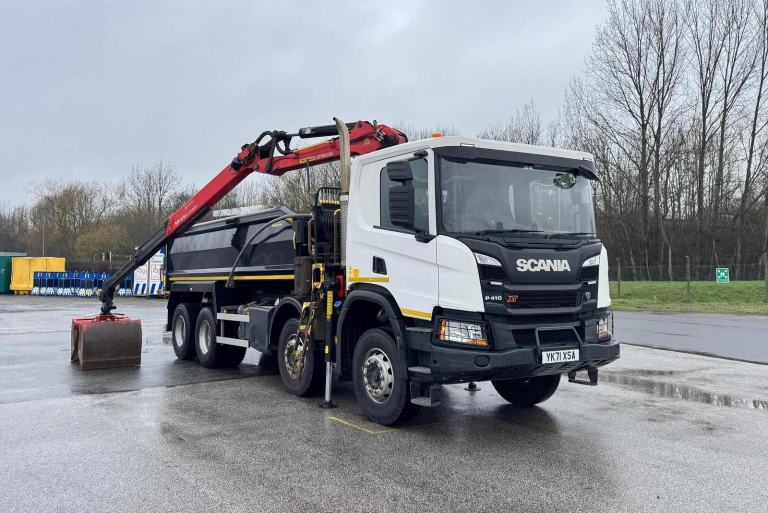2021 71 plate Euro 6 Scania P410 32t Tipper Grab