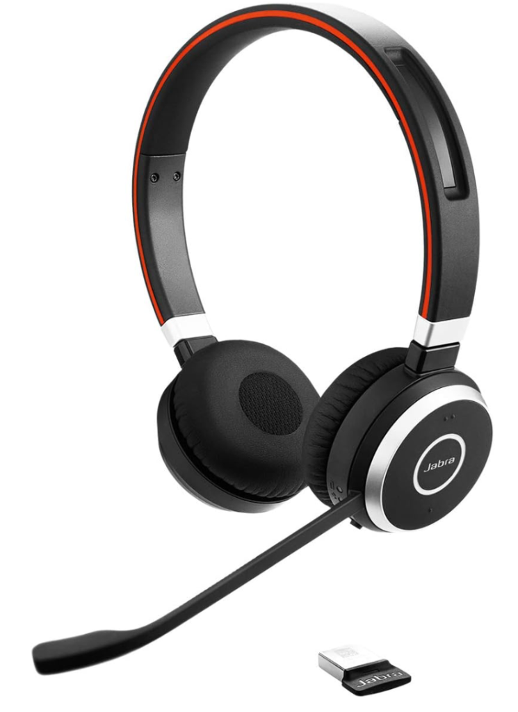 Jabra Evolve 65 Wireless Stereo On-Ear Headset – Microsoft Certified Headphones