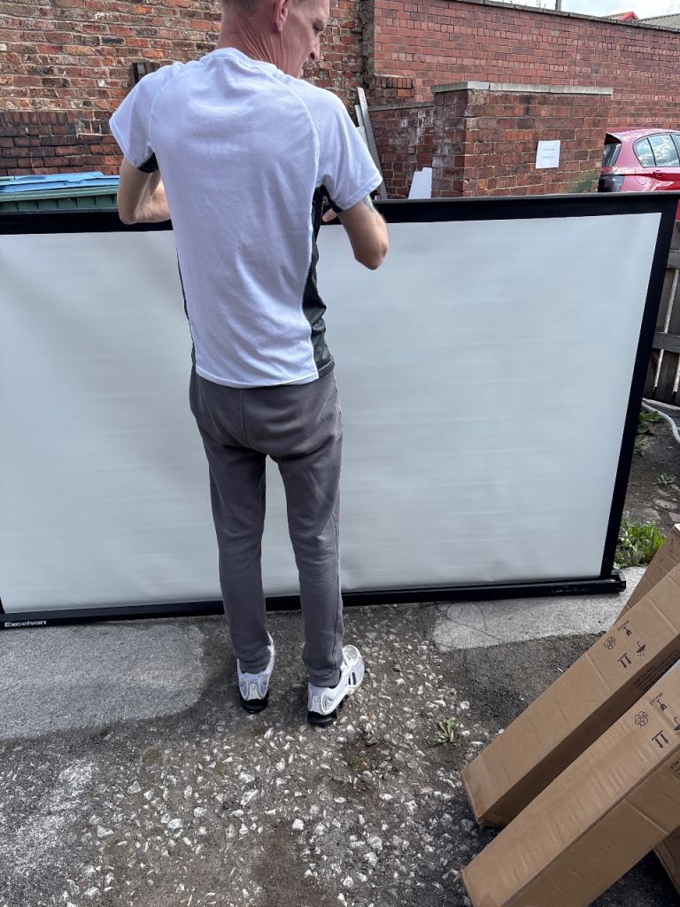 Large Projector Screen - White, Good Condition