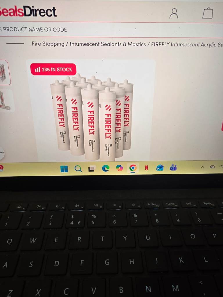 New FIREFLY Intumescent Sealant Tubes