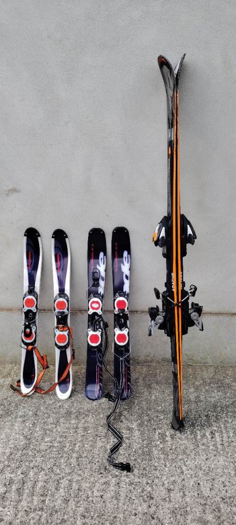 Ski's K2, and Two sets of Salomon snowblades blades 