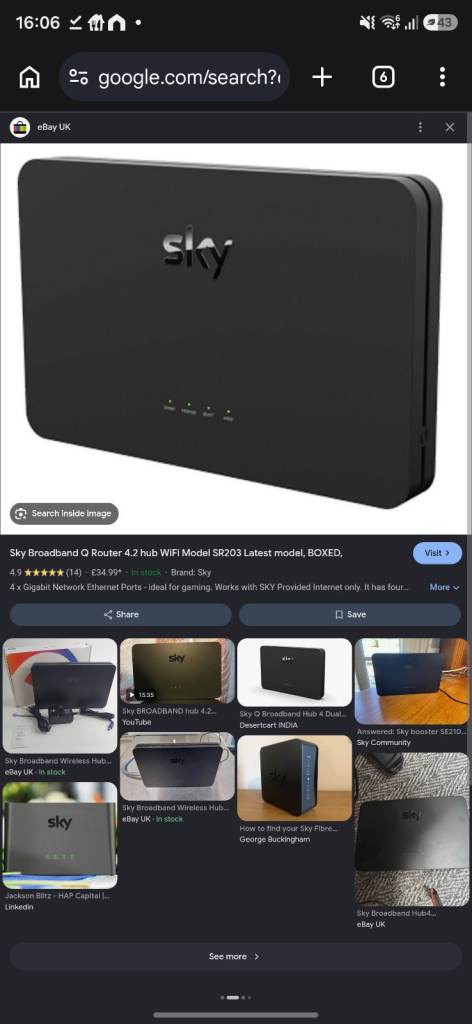 SKY SR203 ROUTER - UNBOXED