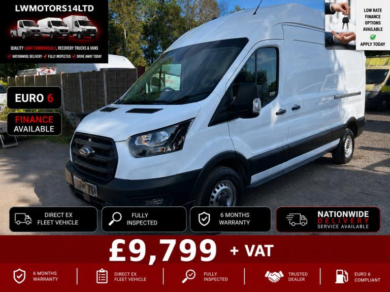 FORD TRANSIT 2.0 ECOBLUE 130 BHP L3H3 LEADER LWB HIGH ROOF PANEL VAN 2022 72 REG