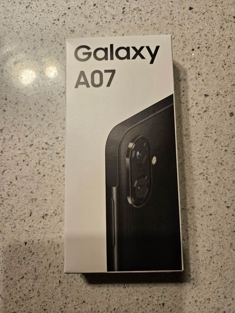 Samsung A07 64gb Dual Sim 4G New sealed. Unlocked to all networks. Black.