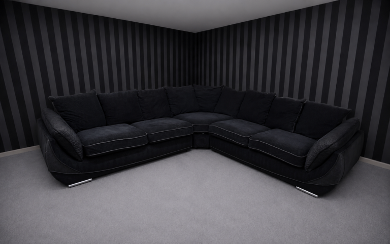 FREE DELIVERY - Extra Large Black Verona Corner Sofa 