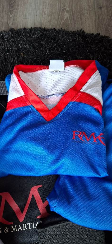 RMKB Kickboxing Uniform and Protective Pads in Bag