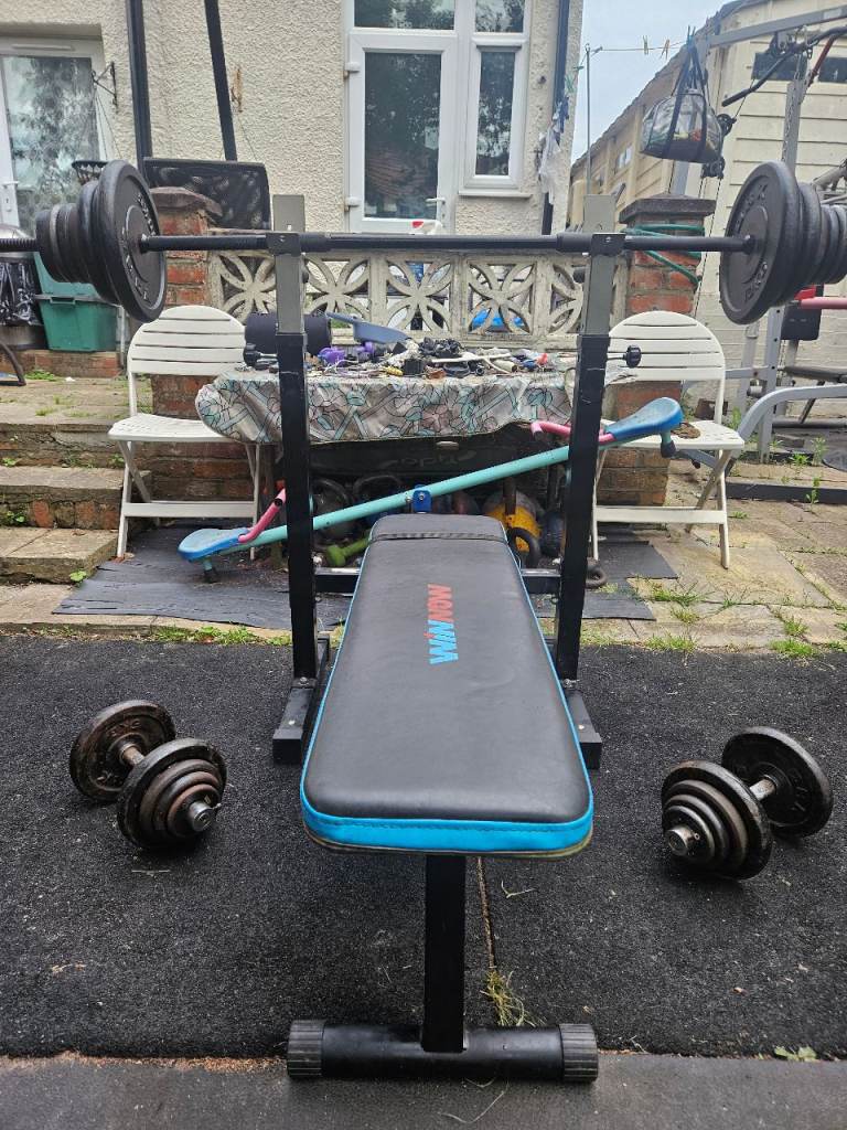 Weights bench and weights 